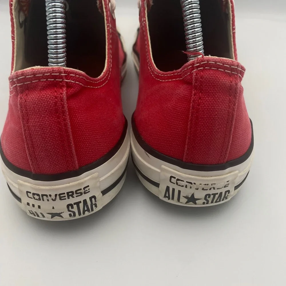 Converse All Star Canvas Sneakers Shoes Red Lace Up Sneakers Women 10 Men 8 EUC - Picture 6 of 10